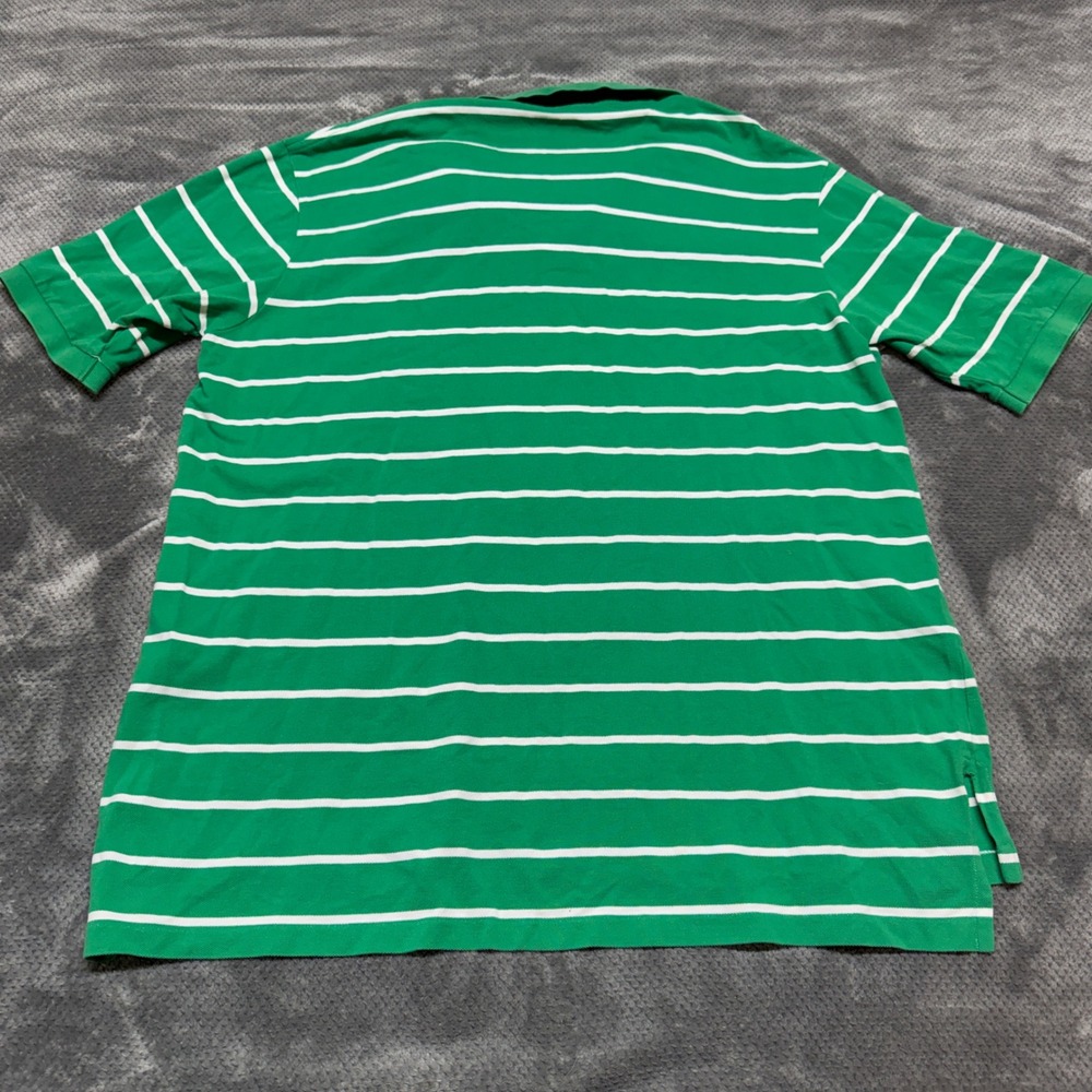 Polo Ralph Lauren Mens 2XLT Green White Striped Short Sleeve Polo Shirt Pink - Picture 3 of 8